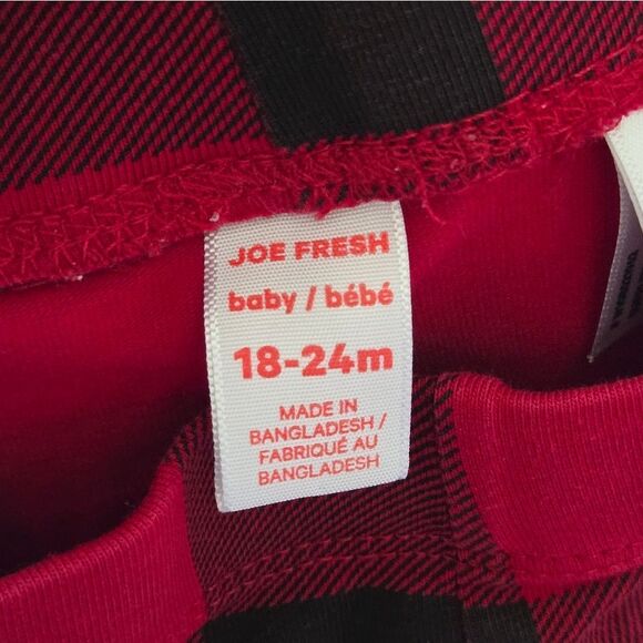 2/$10 Joe Fresh Buffalo Plaid Baby Leggings - Picture 3 of 3